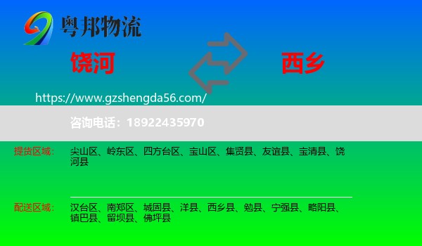 饶河县到西乡县物流专线