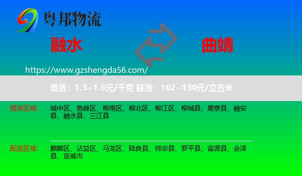 融水县到曲靖物流专线