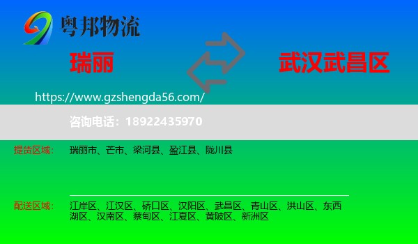 瑞丽市到武昌区物流专线