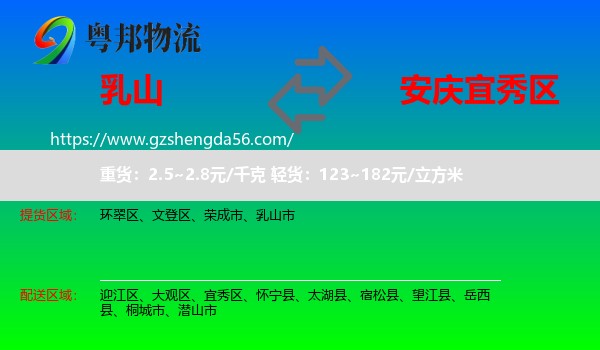 乳山市到宜秀区物流专线