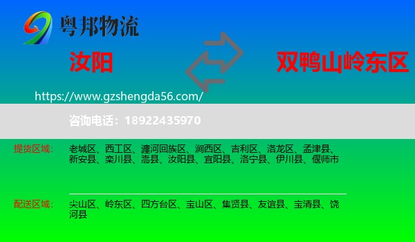 汝阳县到岭东区物流专线