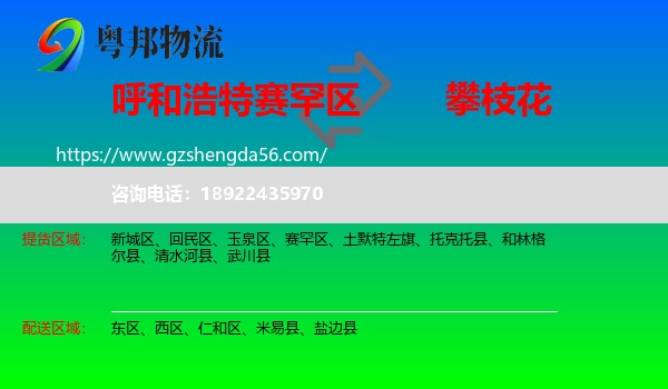 赛罕区到攀枝花物流专线