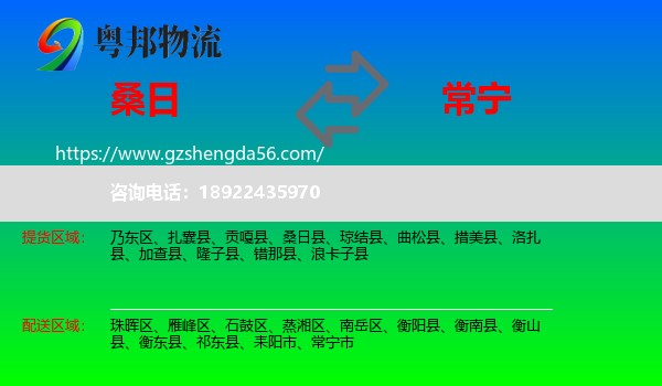 桑日县到常宁市物流专线