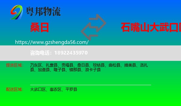 桑日县到大武口区物流专线