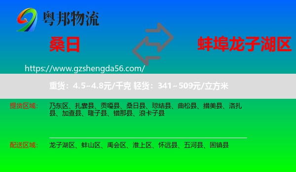 桑日县到龙子湖区物流专线