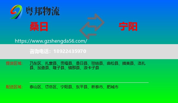 桑日县到宁阳县物流专线