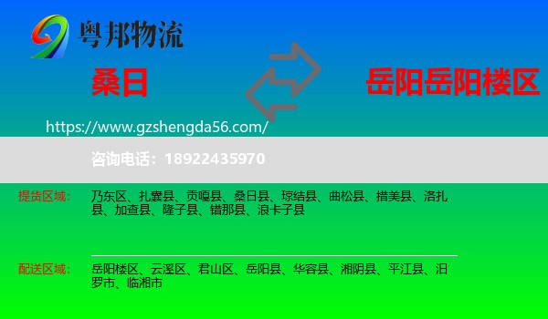 桑日县到岳阳楼区物流专线