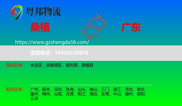 桑植县到广东物流