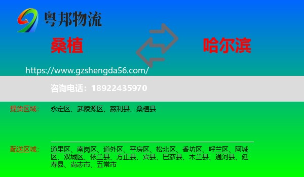 桑植县到哈尔滨专线