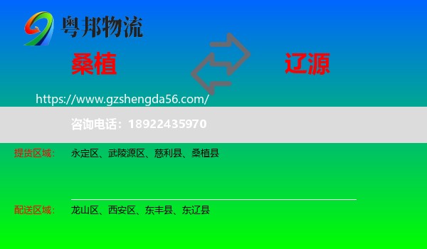 桑植县到辽源物流