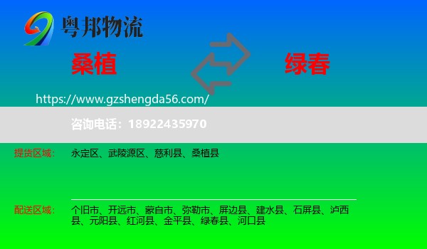 桑植县到绿春县物流专线