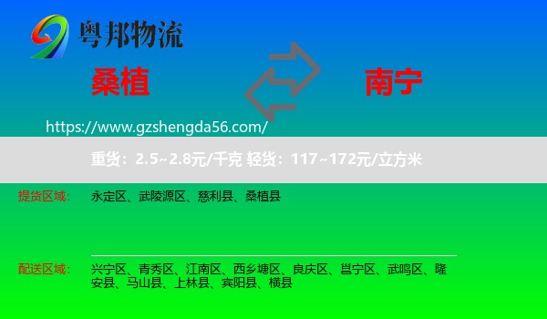 桑植县到南宁专线
