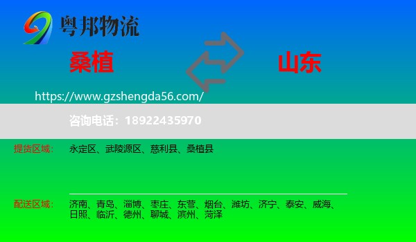 桑植县到山东物流