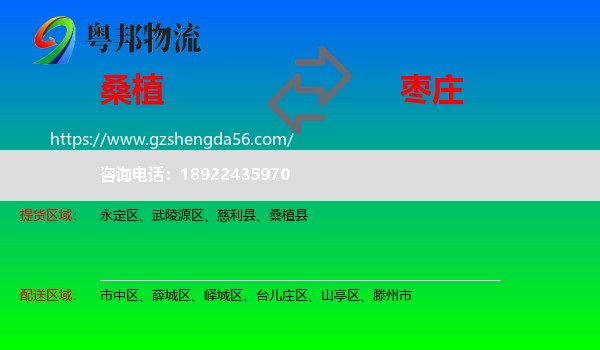 桑植县到枣庄物流