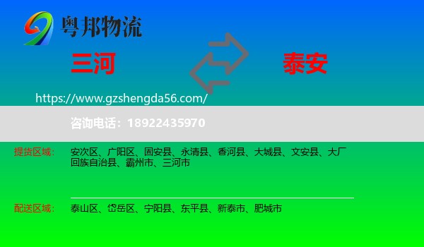 三河市到泰安物流