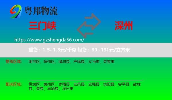 三门峡到深州市物流专线
