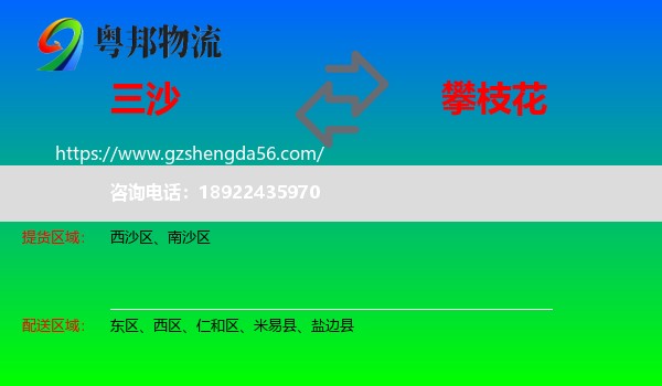 三沙到攀枝花物流专线