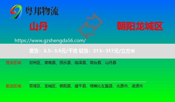 山丹县到龙城区物流专线