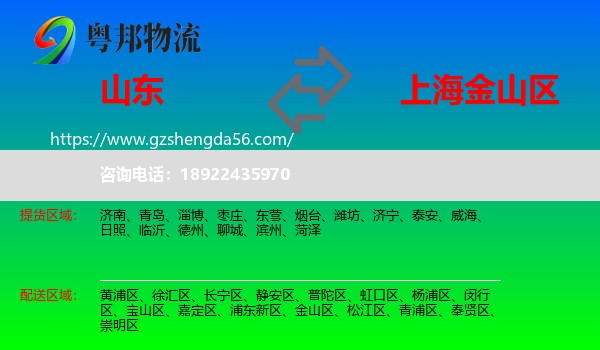 山东到金山区物流专线