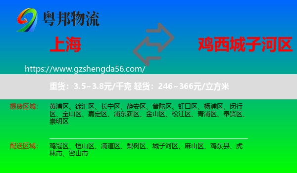 上海到城子河区物流专线
