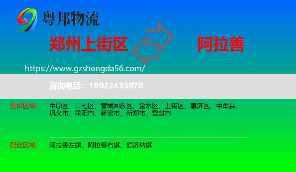 上街区到阿拉善盟物流专线