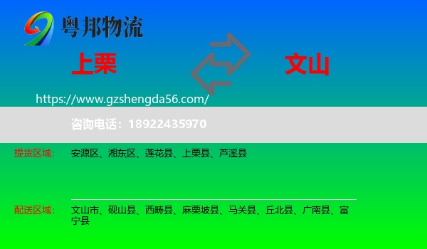 上栗县到文山物流专线