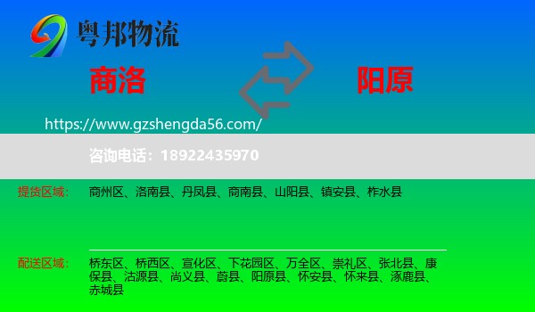 商洛到阳原县物流专线
