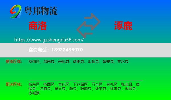 商洛到涿鹿县物流专线
