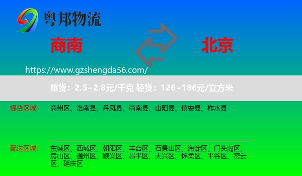 商南县到北京专线