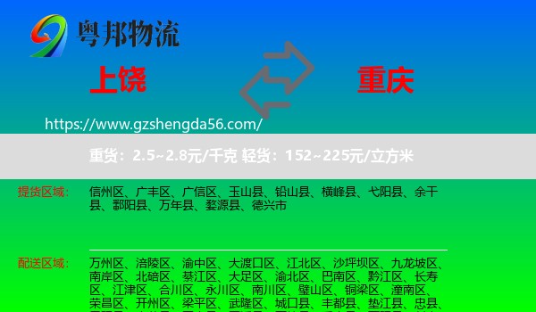 上饶到重庆专线