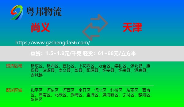 尚义县到天津专线