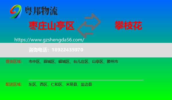 山亭区到攀枝花物流专线