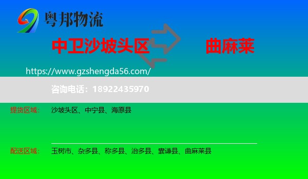 沙坡头区到曲麻莱县物流专线