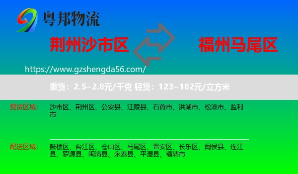沙市区到马尾区物流专线