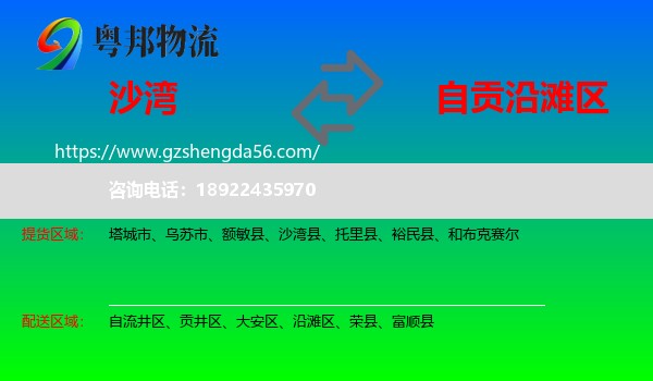 沙湾县到沿滩区物流专线
