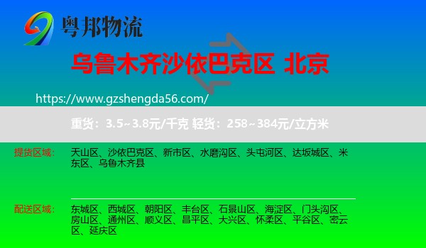 沙依巴克区到北京专线