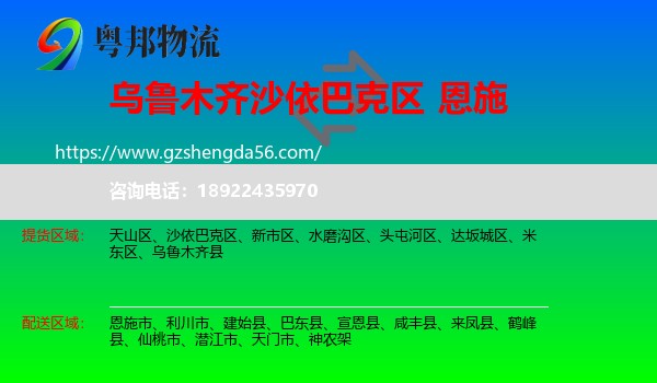 沙依巴克区到恩施物流