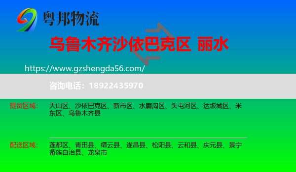 沙依巴克区到丽水物流