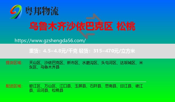 沙依巴克区到松桃县物流专线