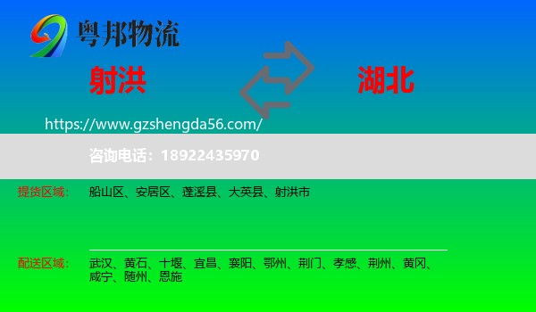射洪市到湖北物流专线