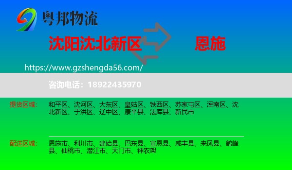 沈北新区到恩施物流