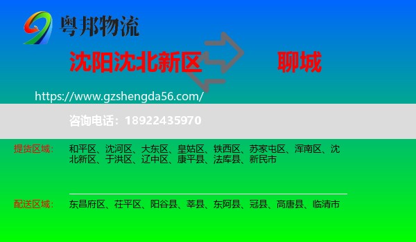 沈北新区到聊城物流