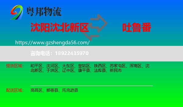 沈北新区到吐鲁番物流