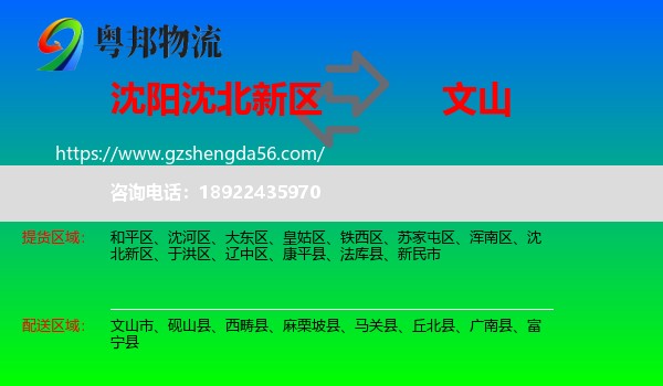 沈北新区到文山物流