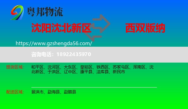 沈北新区到西双版纳物流