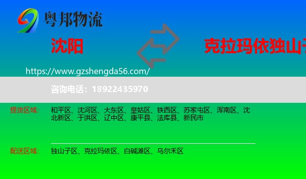 沈阳到独山子区物流专线