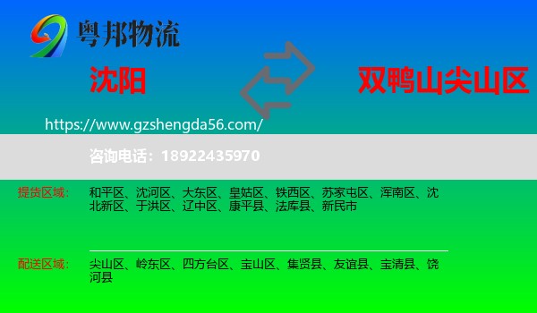 沈阳到尖山区物流专线