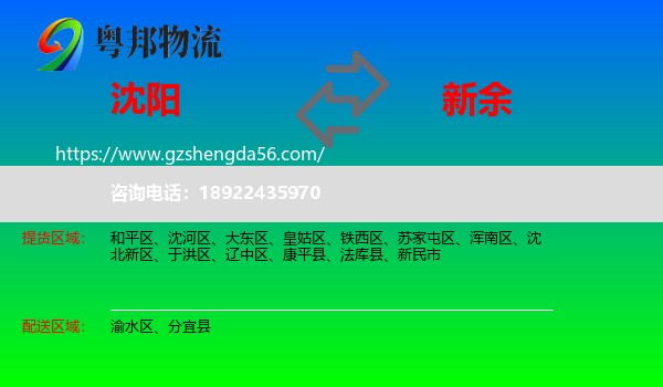 沈阳到新余物流