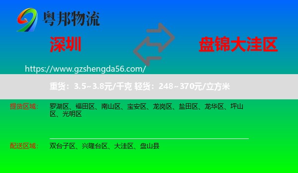 深圳到大洼区物流专线