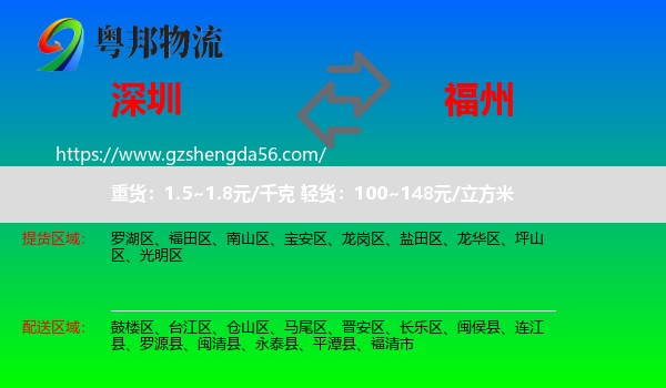 深圳到福州专线